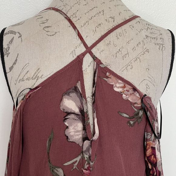 Sage Womens Cold Shoulder  Blouse Boho Print Flowy Southwestern Crinkle Sz Small - Picture 5 of 12